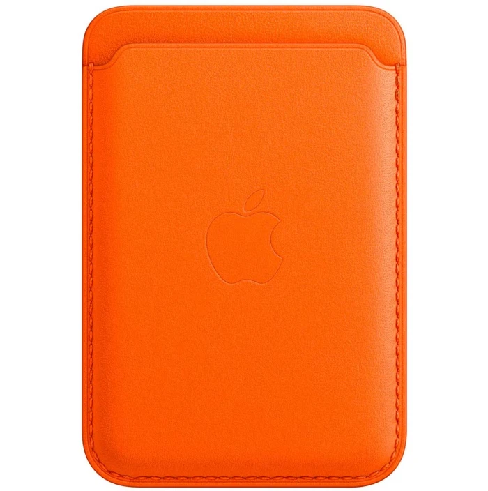 фото Чехол iPhone Leather Wallet MagSafe (Orange)