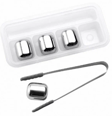 Охлаждающие камни для напитков Xiaomi Circle Joy Ice Cubes 4шт стальные (CJ- BK01) (серебристый)