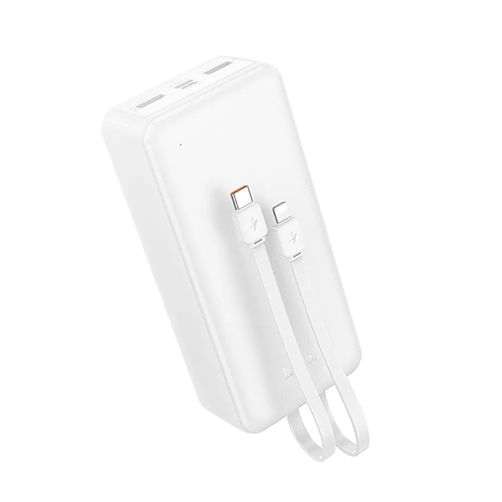 Внешний аккумулятор Hoco J118A Speed energy 20000mAh 2хUSB/Type-C/MicroUSB/кабель Lightning 8 pin + Type-C (белый)
