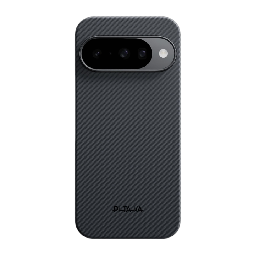 Чехол PITAKA Ultra-Slim Case для Google Pixel 10/10 Pro карбоновый кевлар (арамид) Black/Grey