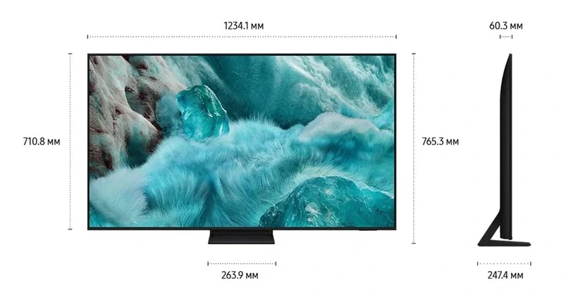Телевизор Samsung QE65Q7F5AUXRU, 65", QLED 4K UHD, 60 Гц, Smart TV — фото 3