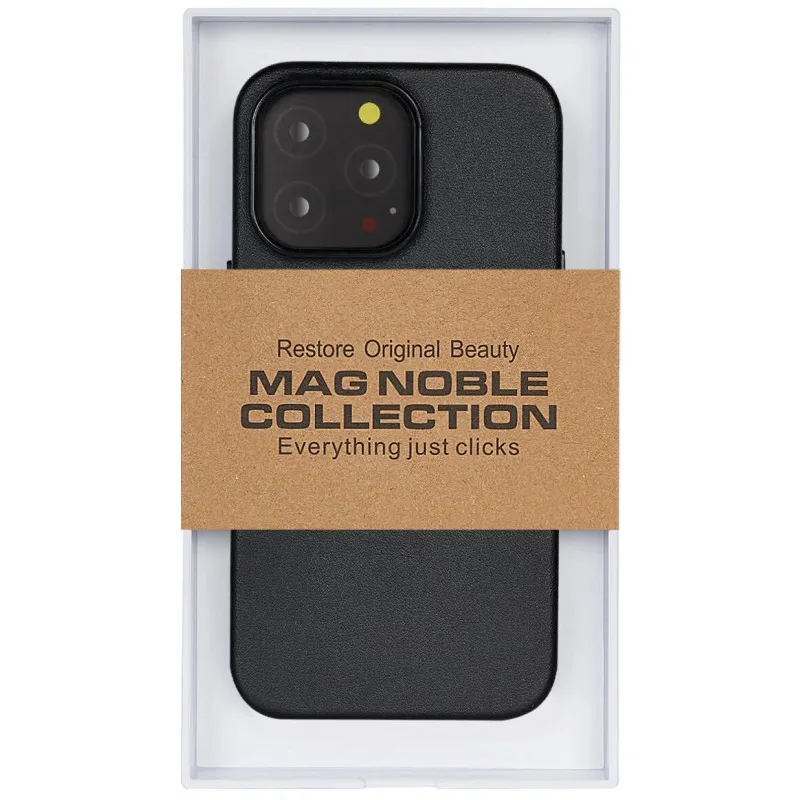 фото Чехол-накладка Kzdoo Mag Noble Collection MagSafe Series для Apple iPhone 14 Pro Max искусcтвенная кожа (черный)