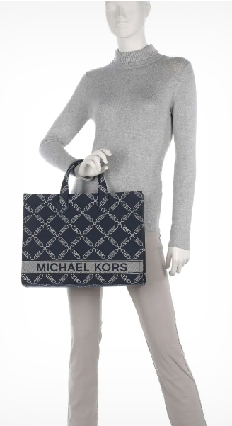 Сумка Michael Kors Gigi Tote bag cotton (30S3G3GT7J) (Navy 407)