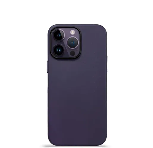 фото Чехол-накладка Kzdoo Mag Noble Collection MagSafe для Apple iPhone 14 Pro искусcтвенная кожа (карбоновый фиолетовый)
