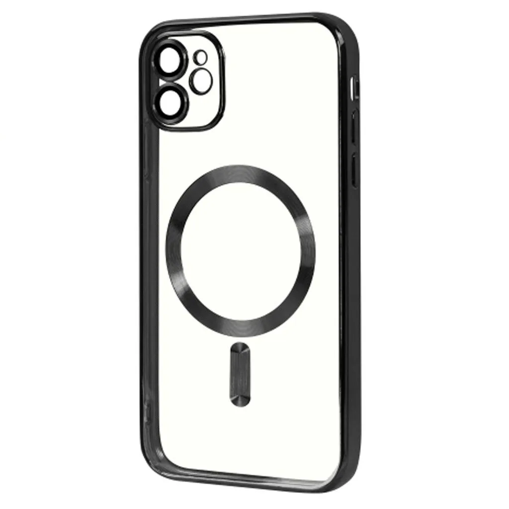 фото Чехол-накладка Fashion Case Magsafe для Apple iPhone 11 пластиковый (черная рамка)