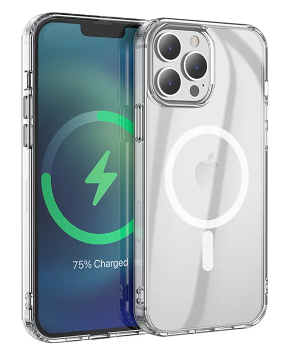 фото Чехол-накладка Hoco Magnetic Series TPU для iPhone 13 Pro Max силиконовый (прозрачный)