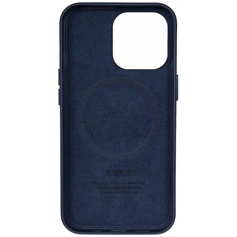 фото Чехол-накладка Kzdoo Mag Noble Collection MagSafe Series для Apple iPhone 14 Pro искусcтвенная кожа (синий)
