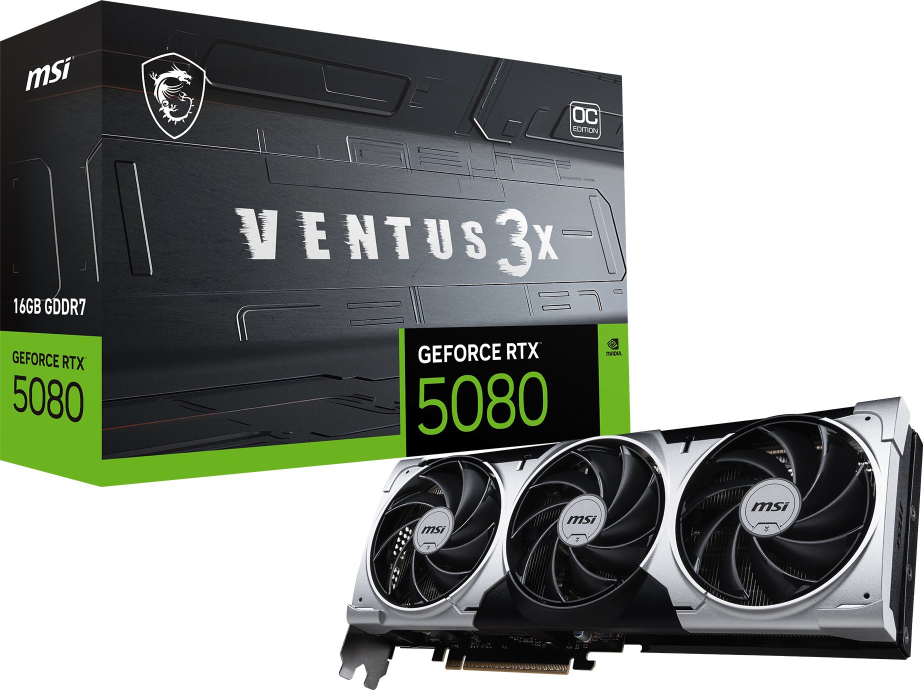 Видеокарта MSI (G5080-16V3CP) GeForce RTX 5080 16G VENTUS 3X OC PLUS