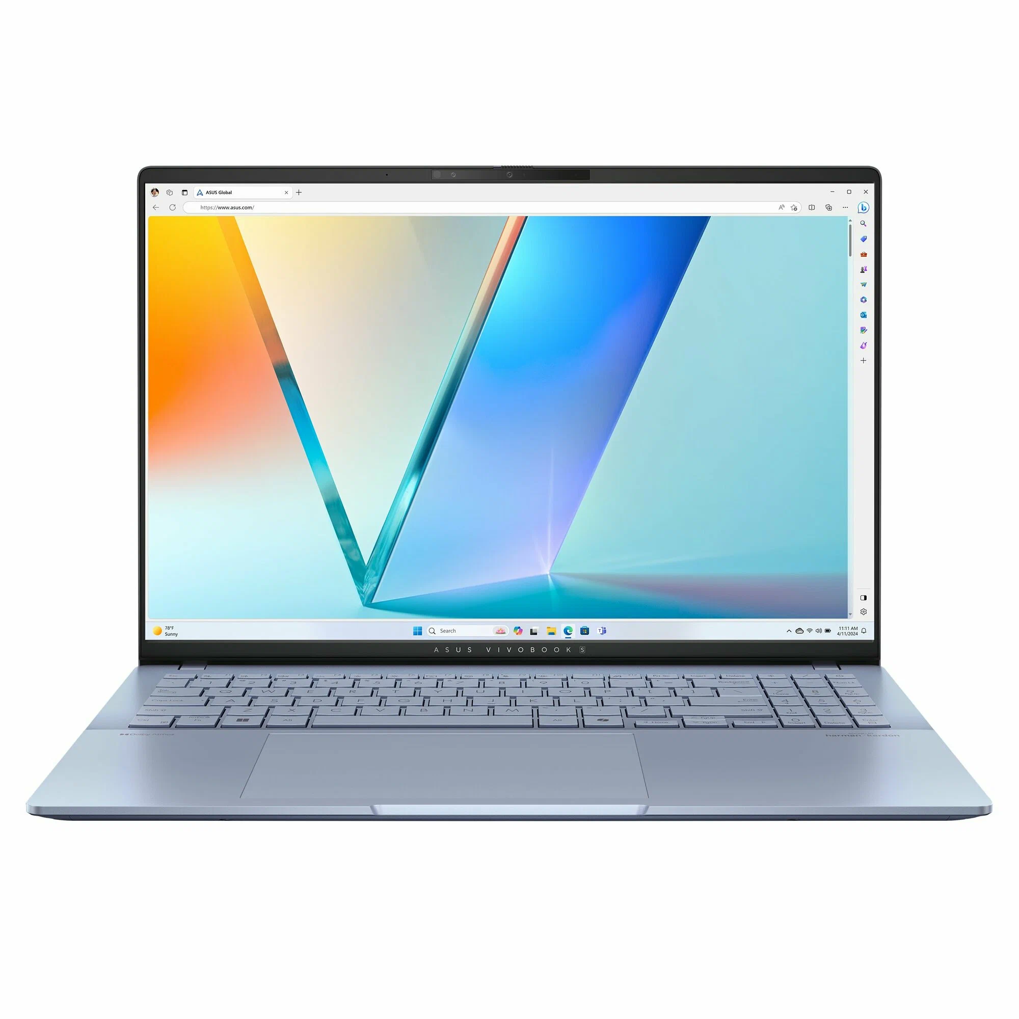 Ноутбук ASUS Vivobook S16 OLED S5606CA-RI131W (16" OLED, Intel Core Ultra 5 225H, 16Gb, 512Gb SSD, Intel Arc, Windows 11 Home) (Голубой)