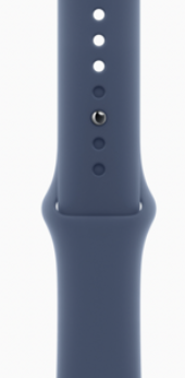 Apple Watch SE (2024) 44mm Silver Aluminium Case with Denim Sport Band (S/M) — фото 3