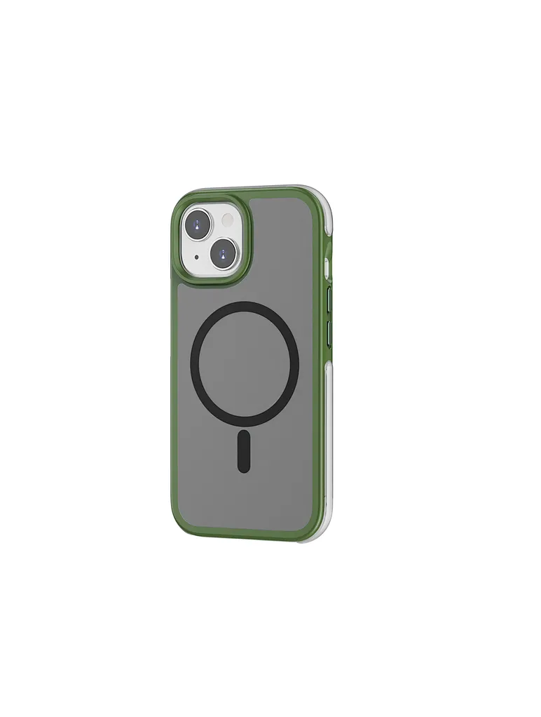 фото Чехол-накладка Wiwu Magsafe (ZKK-012) для Apple iPhone 15 Plus пластиковый (зеленый)