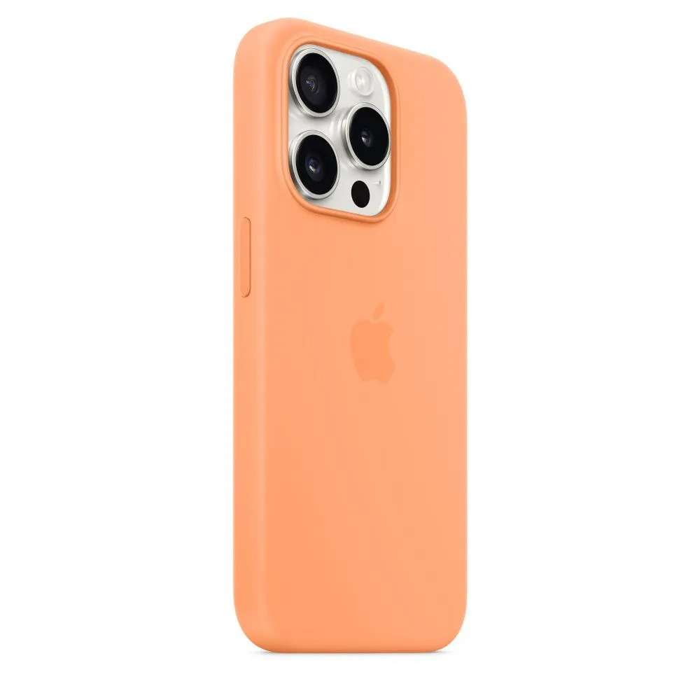 фото Чехол-накладка Silicone Case with MagSafe для iPhone 15 Pro силиконовый (оранжевый)