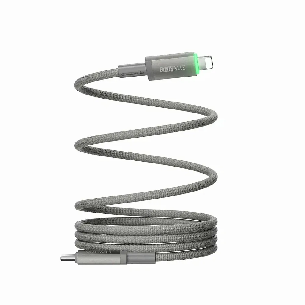 фото Кабель WiWU Maglink Type-C/Lightning 27W 1.0м (Wi-C083) (серый)