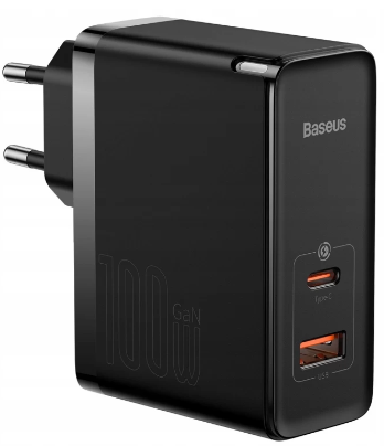 фото Сетевое зарядное устройство Baseus GaN5 Pro Fast Charger 100W USB/Type-C+ кабель Type-C/Type-C (CCGP090201) (черный)
