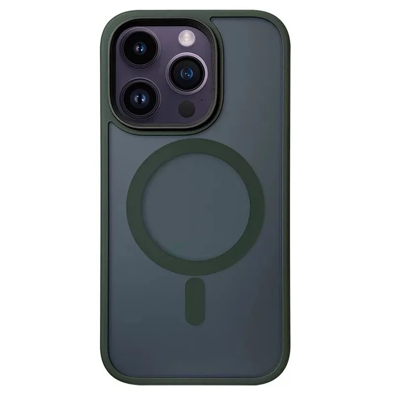фото Чехол-накладка Wiwu Magsafe (ZKK-012) для Apple iPhone 15 пластиковый (зеленый)