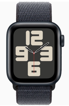 Apple Watch SE (2024) 40mm Midnight Aluminium Case with Ink Sport Loop (One Size) — фото 2