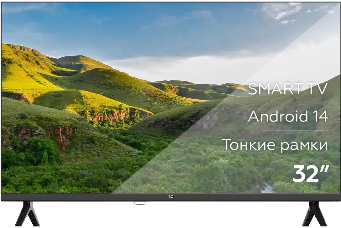 Телевизор BQ 32FS36B, 32", DLED FHD, 60 Гц, Smart TV (Android TV)