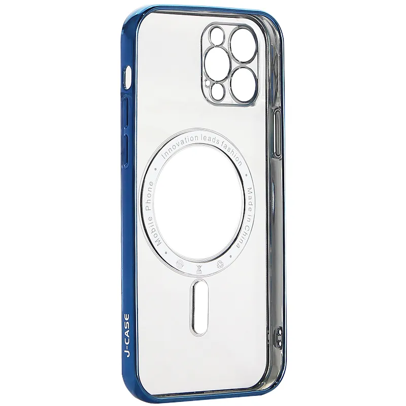 фото Чехол-накладка J-Case Magsafe Series для Apple iPhone 13 Pro силиконовый (голубой)