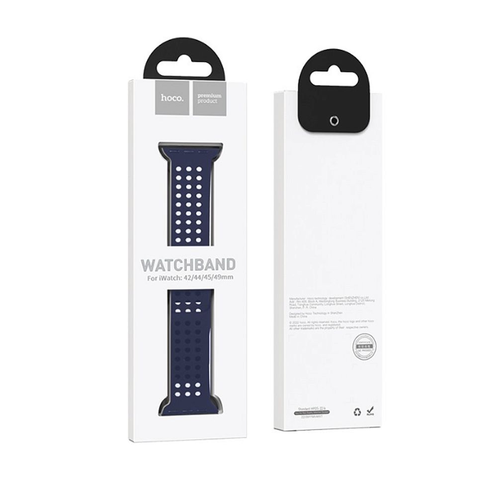 фото Ремешок Hoco WA08 Flexible для Apple Watch 42/44/45/49mm силикон (синий)
