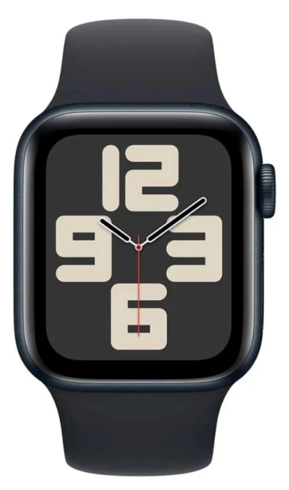 Apple Watch SE (2024) 44mm Midnight Aluminium Case with Midnight Sport Band (M/L)