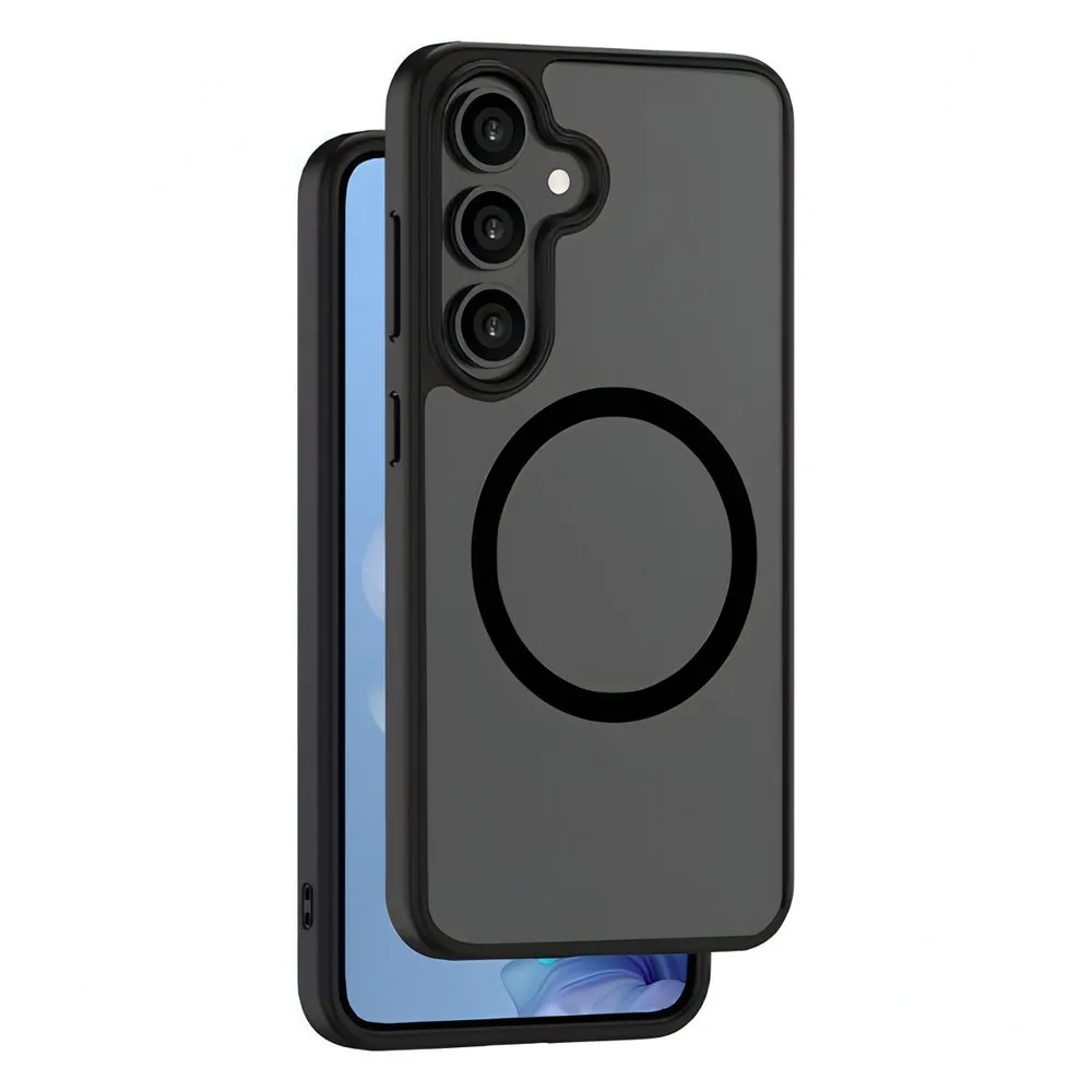 Чехол-накладка Deppa Silk Frost Magsafe (D-84265) для Samsung Galaxy S25+ пластиковый матовый (черный)