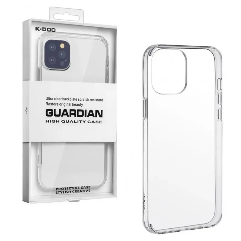 фото Чехол-накладка Kzdoo Guardian Case для iPhone 14 Pro Max силиконовый (прозрачный)