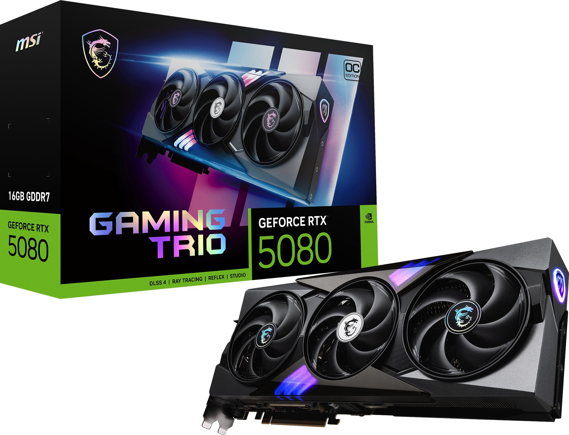 Видеокарта MSI (G5080-16GTC) GeForce RTX 5080 16G GAMING TRIO OC