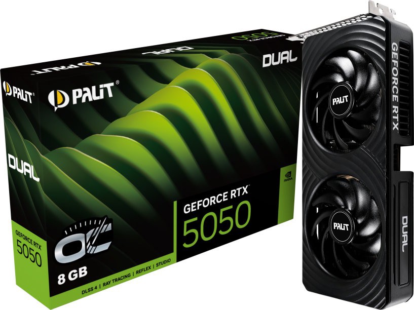 Видеокарта Palit (NE65050S19P1-GB2070D) GeForce RTX 5050 8GB Dual OC