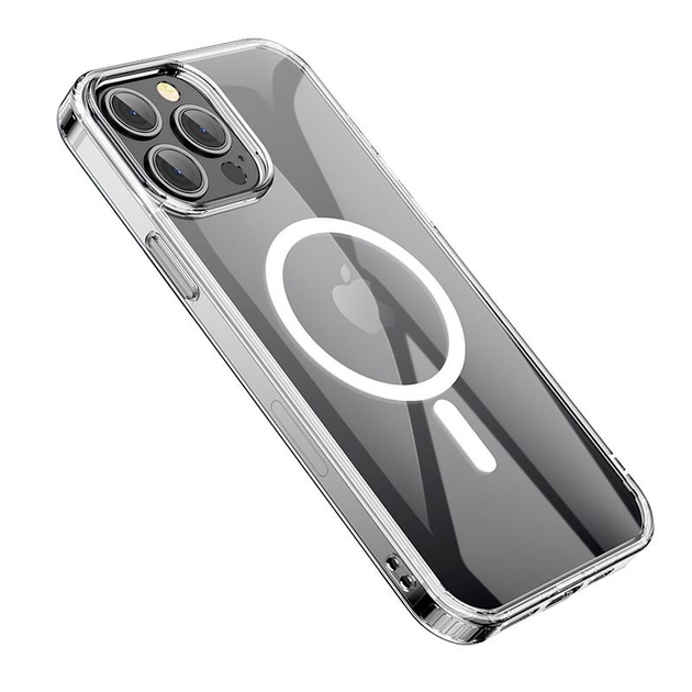 фото Чехол-накладка Hoco Magnetic Series Airbag Anti-fall Protective Shell для iPhone 16 Pro Max силиконовый (прозрачный)