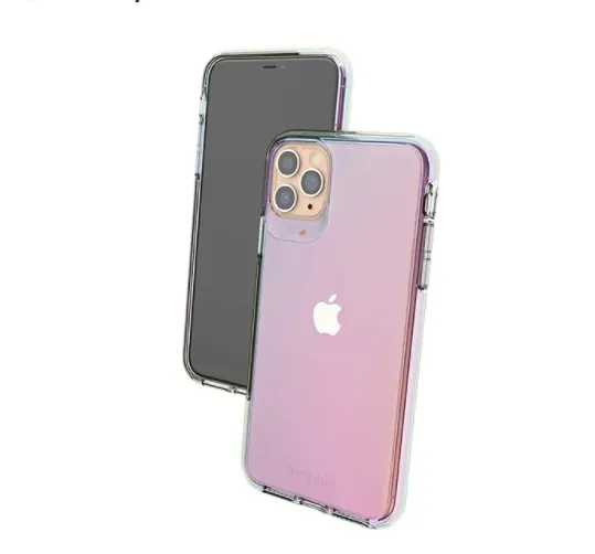 фото Чехол-накладка Mophie Cristal Palace Iridescent для Apple iPhone 12/12 Pro силиконовый (прозрачно-розовый градиент)