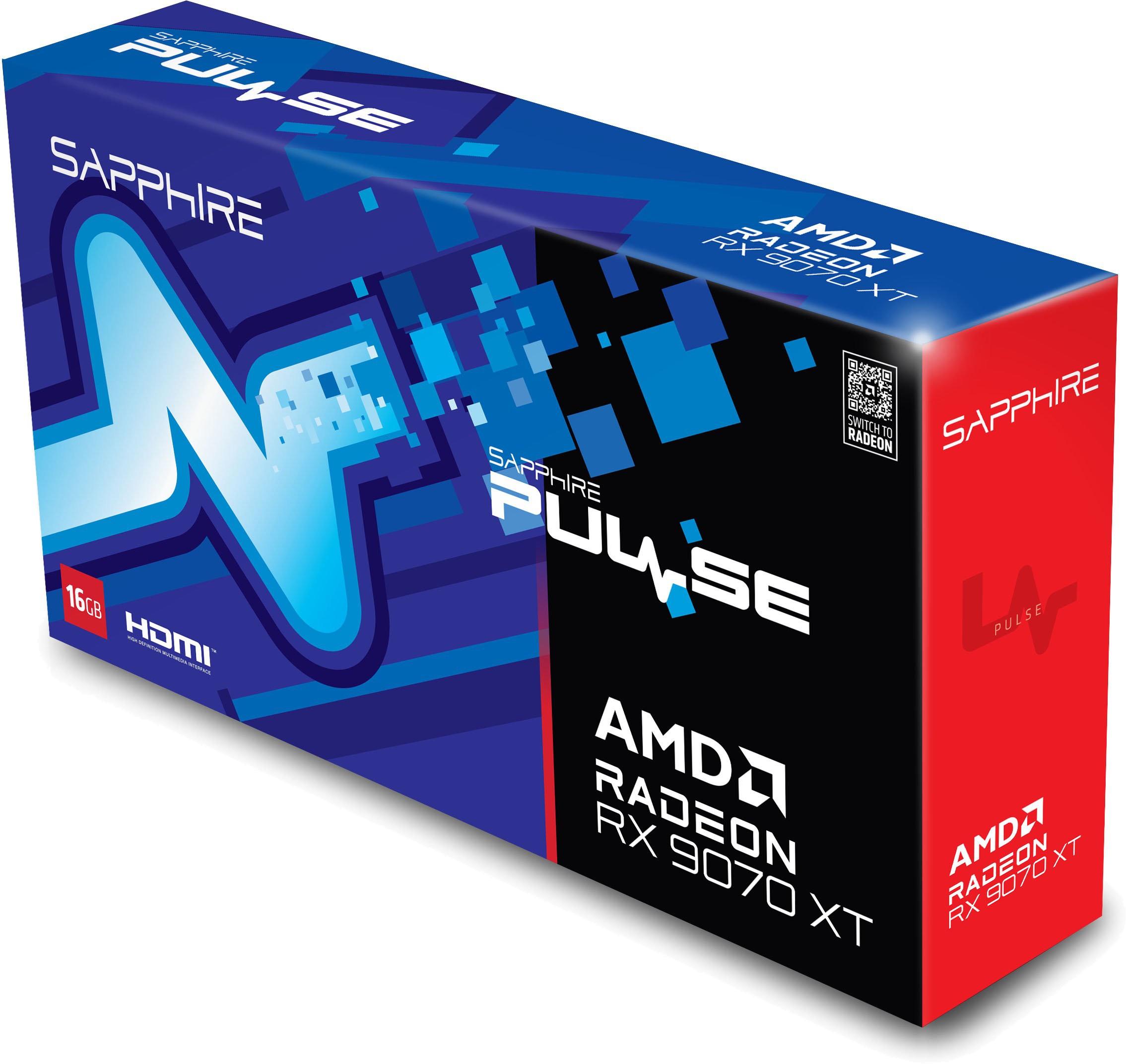Видеокарта Sapphire (11348-03-20G) Radeon RX 9070 XT 16GB PULSE