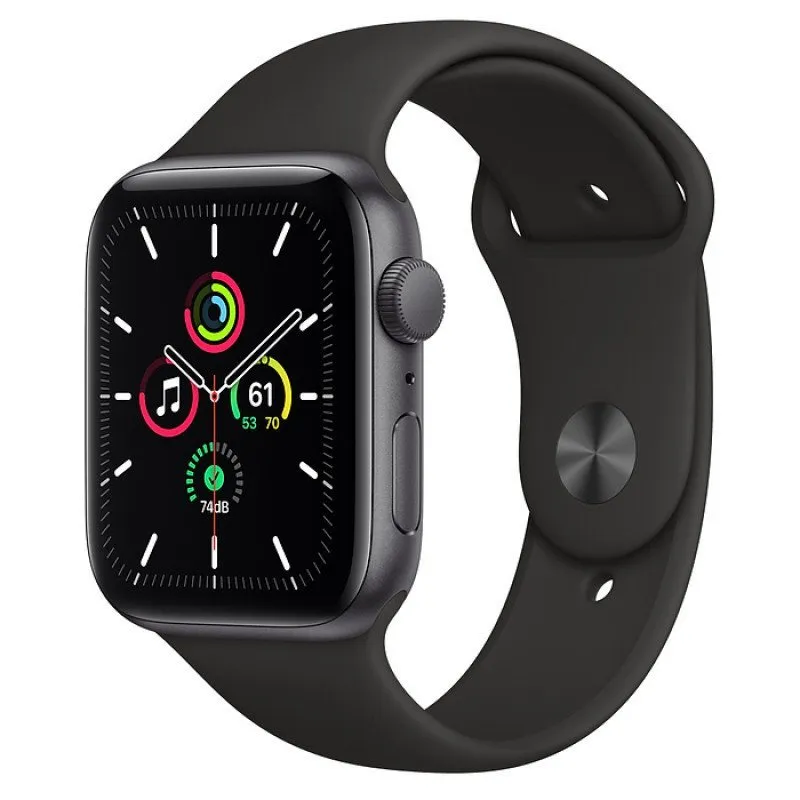 Apple Watch SE 44mm Space Gray Aluminum Case with Black Sport Band Б/У (Нормальное состояние)