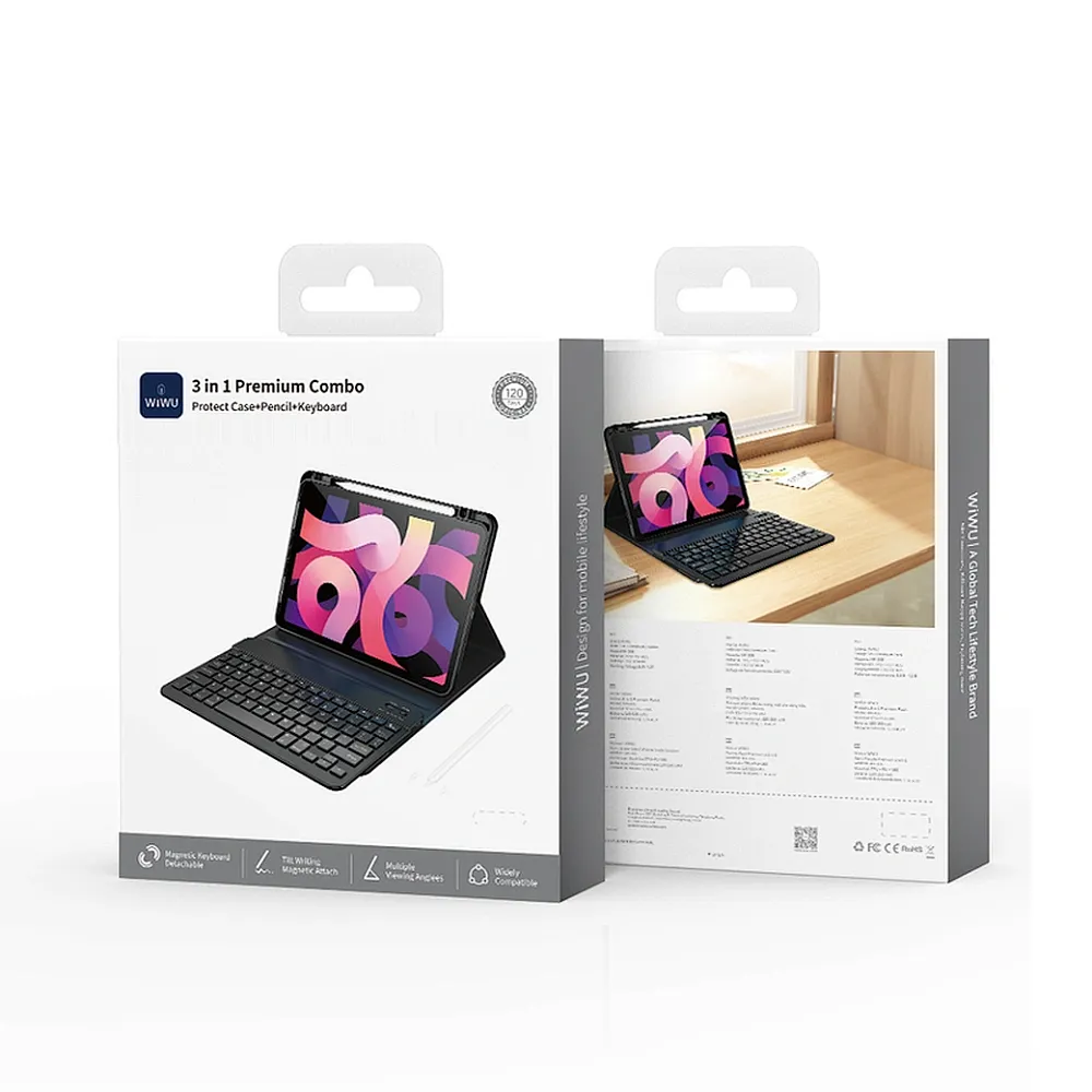 фото Чехол-клавиатура WIWU 3в 1 Premium Combo для Apple iPad Air 13 (2024/2025) русская раскладка (MK006) (черный)