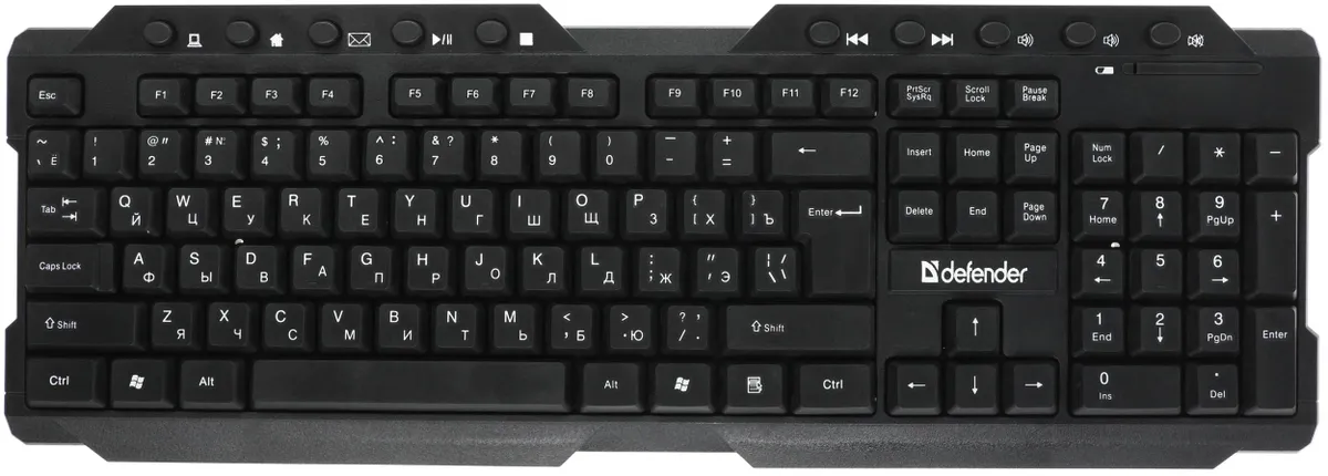 фото Клавиатура Defender Element HB-195, беспроводная, чёрный