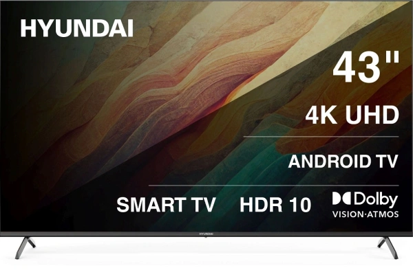 Телевизор Hyundai H-LED43BU7012, 43", LED 4K UHD, 60 Гц, Smart TV