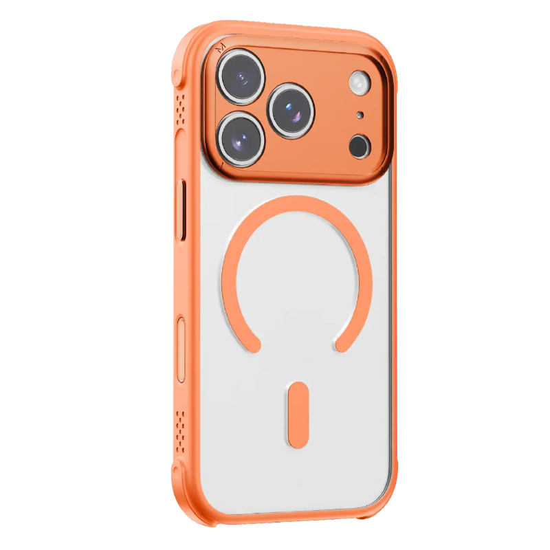 фото Чехол-накладка Momax Air MagSafe для Apple iPhone 17 Pro Max пластиковый (оранжевый)