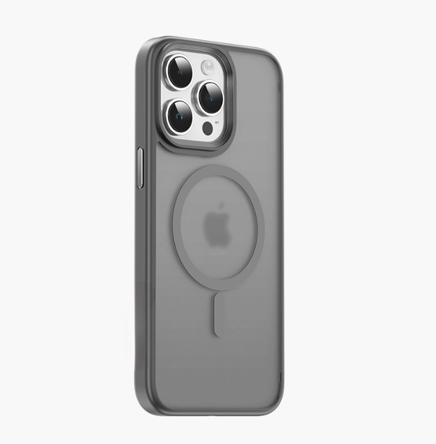 Чехол-накладка Mosbros Mag Comfortable для Apple iPhone 16 Pro Max пластиковый прозрачный серая рамка 1600₽