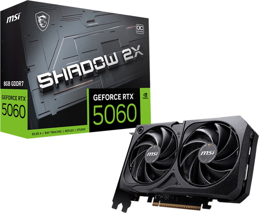 Видеокарта MSI (G5060-8S2C) GeForce RTX 5060 8G SHADOW 2X OC