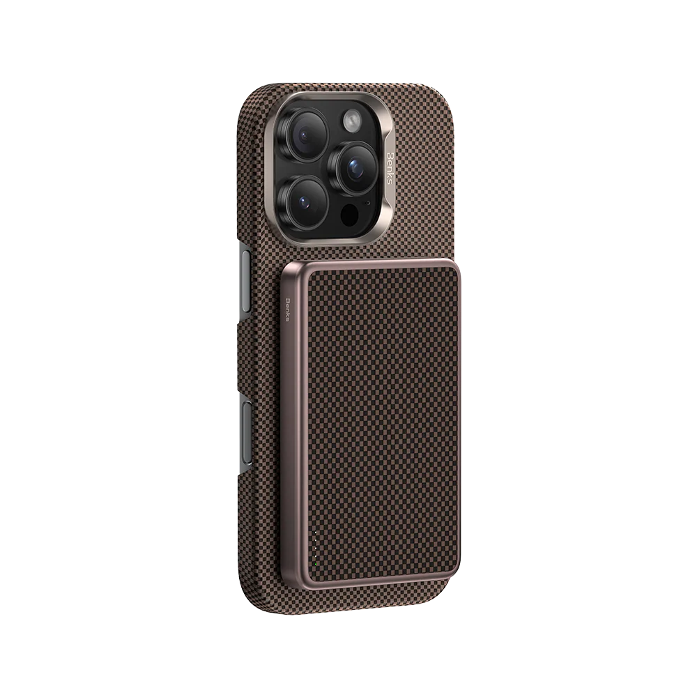 Внешний аккумулятор Benks MP16 Armor Go MagSafe 10000mAh Type-C черныйзолотой шахматное плетение 5400₽