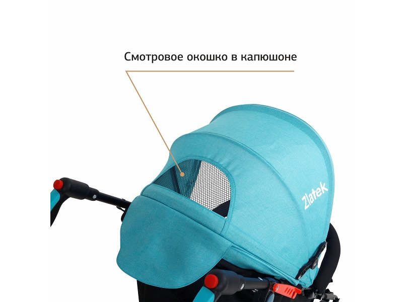 Коляска детская прогулочная Zlatek Discovery ZLK20304 (черный/голубой) уценка