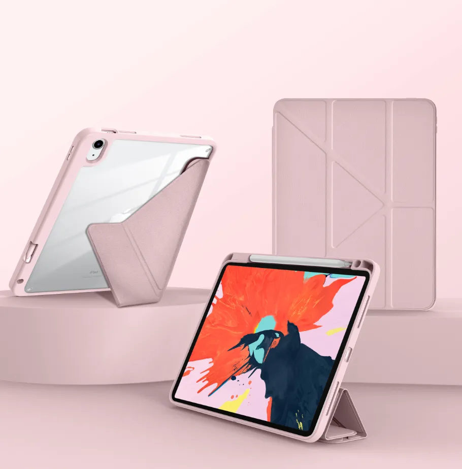 Чехол-книжка WIWU Defender Protective для Apple iPad Pro 13 (2024/2025), с подставкой и отделением под стилус (JD-105) (розовый)