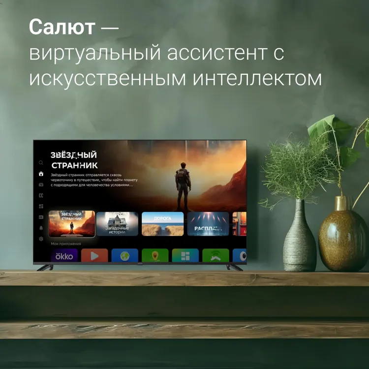 Телевизор Digma DM-LED55UBB40, 55", LED 4K UHD, 60 Гц, Smart TV (Салют ТВ) — фото 7