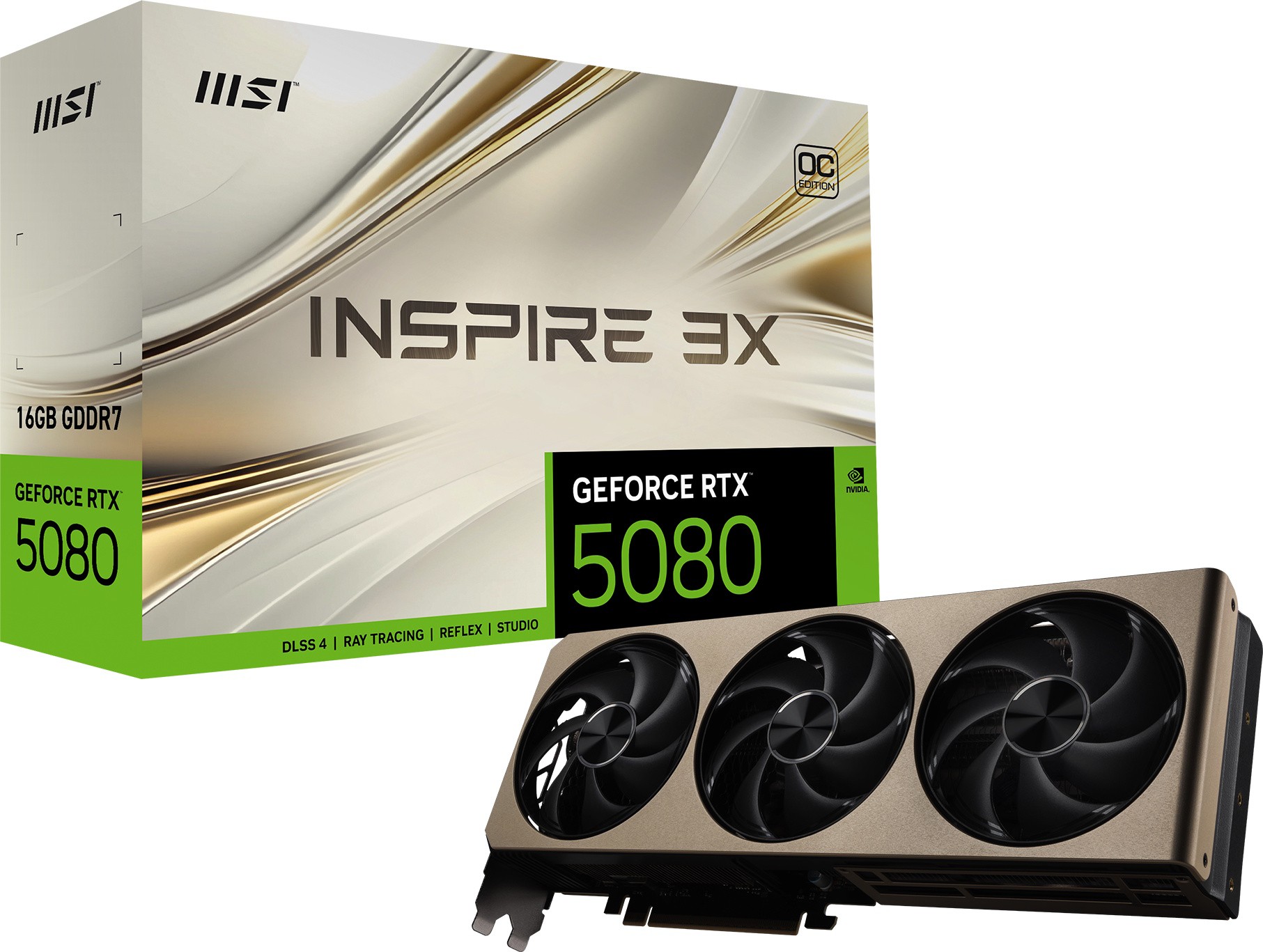 Видеокарта MSI (G5080-16I3C) GeForce RTX 5080 16G INSPIRE 3X OC