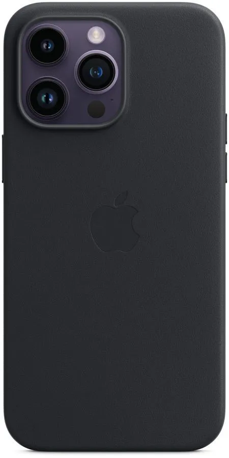 фото Чехол-накладка Leather Case with MagSafe для iPhone 15 Pro Max натуральная кожа (черный)