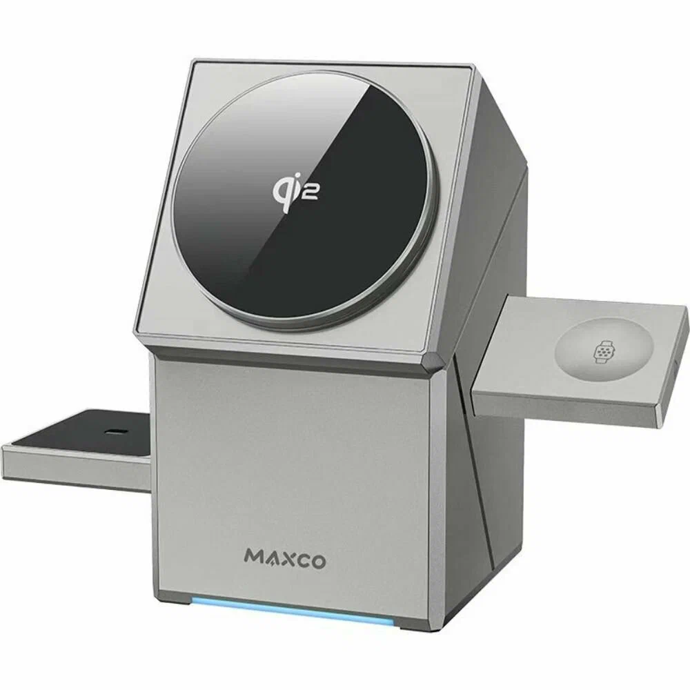 Беспроводное зарядное устройство Maxco MW11 Geometry Series 3в1 15W серый 5800₽