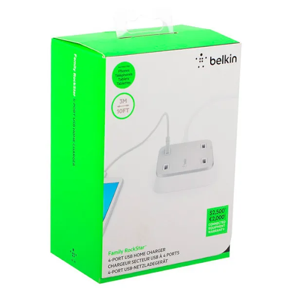 фото Сетевое зарядное устройство Belkin 4xUSB Charger 26W 2,4 А (White)