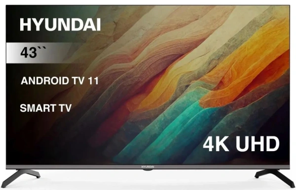 Телевизор Hyundai H-LED43BU7006, 43", LED 4K UHD, 60 Гц, Smart TV