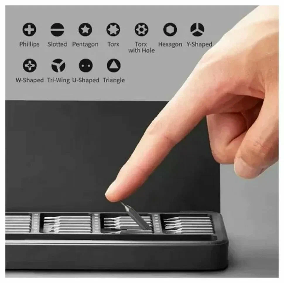 Отвертка Xiaomi Hoto Precision Screwdriver Set 28 в 1 (QWLSD009) (черный)