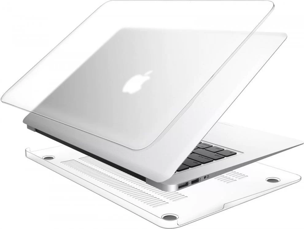 фото Чехол-накладка HardShell для Apple MacBook Neo 13" пластиковый (прозрачный)
