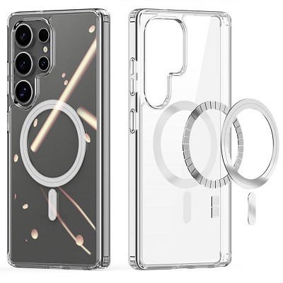 фото Чехол-накладка Kzdoo Mag Guardian Magsafe для Samsung Galaxy S25 Ultra пластиковый (прозрачный)